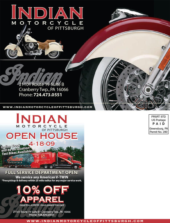 Indian Motorcycles mailer